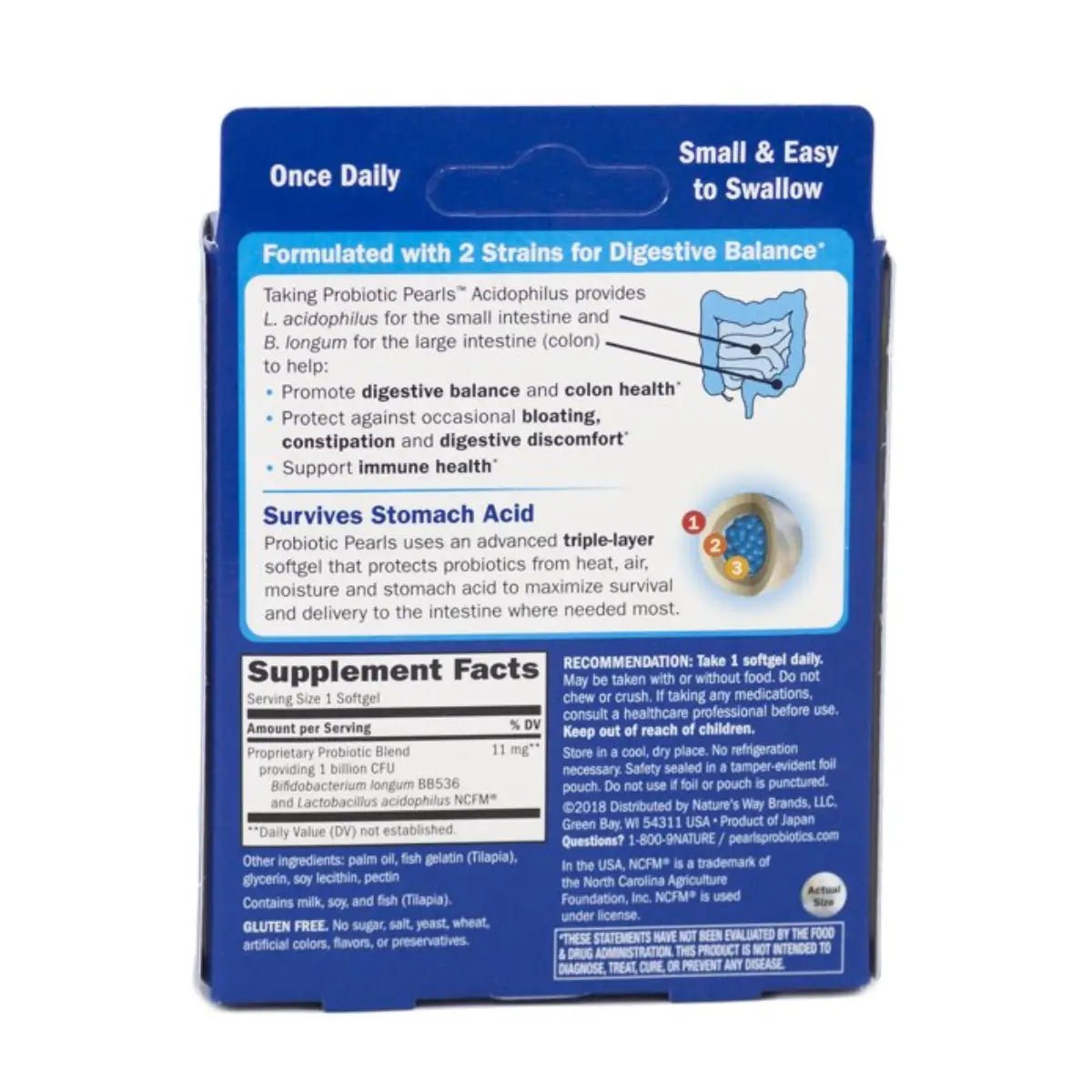 Nature's Perlas Probióticas con Acidophilus 90 Softgels - Hi Vitamins