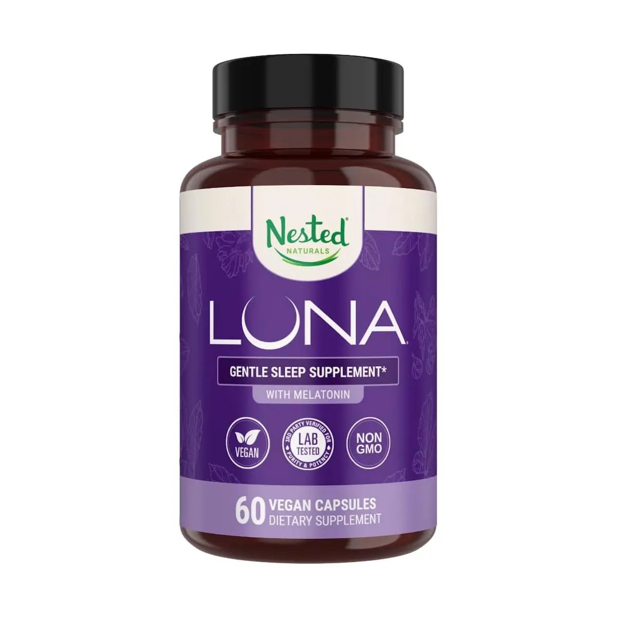 Nested Naturals® Luna Gentle Sleep| Melatonina 60 Cápsulas - Hi Vitamins