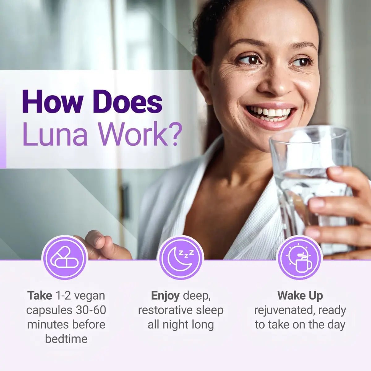 Nested Naturals® Luna Gentle Sleep| Melatonina 60 Cápsulas - Hi Vitamins