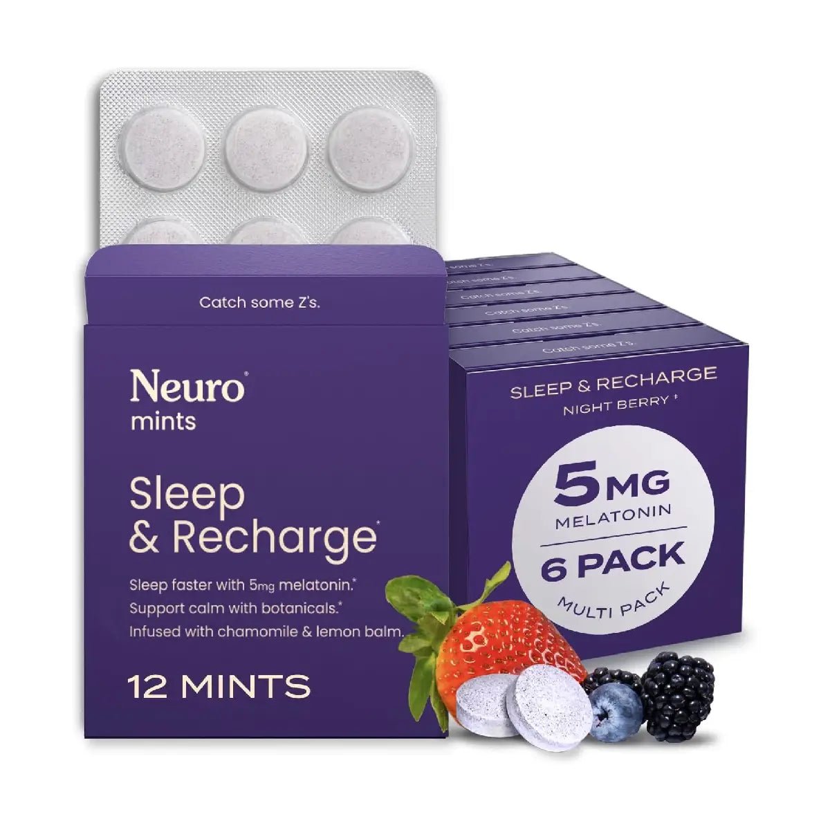 Neuro Mints Sleep & Recharge 5mg Melatonina 12 Count - Hi Vitamins