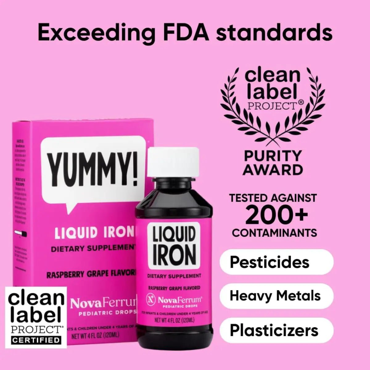 NovaFerrum Yummy! Hierro Líquido 120 ml - Hi Vitamins