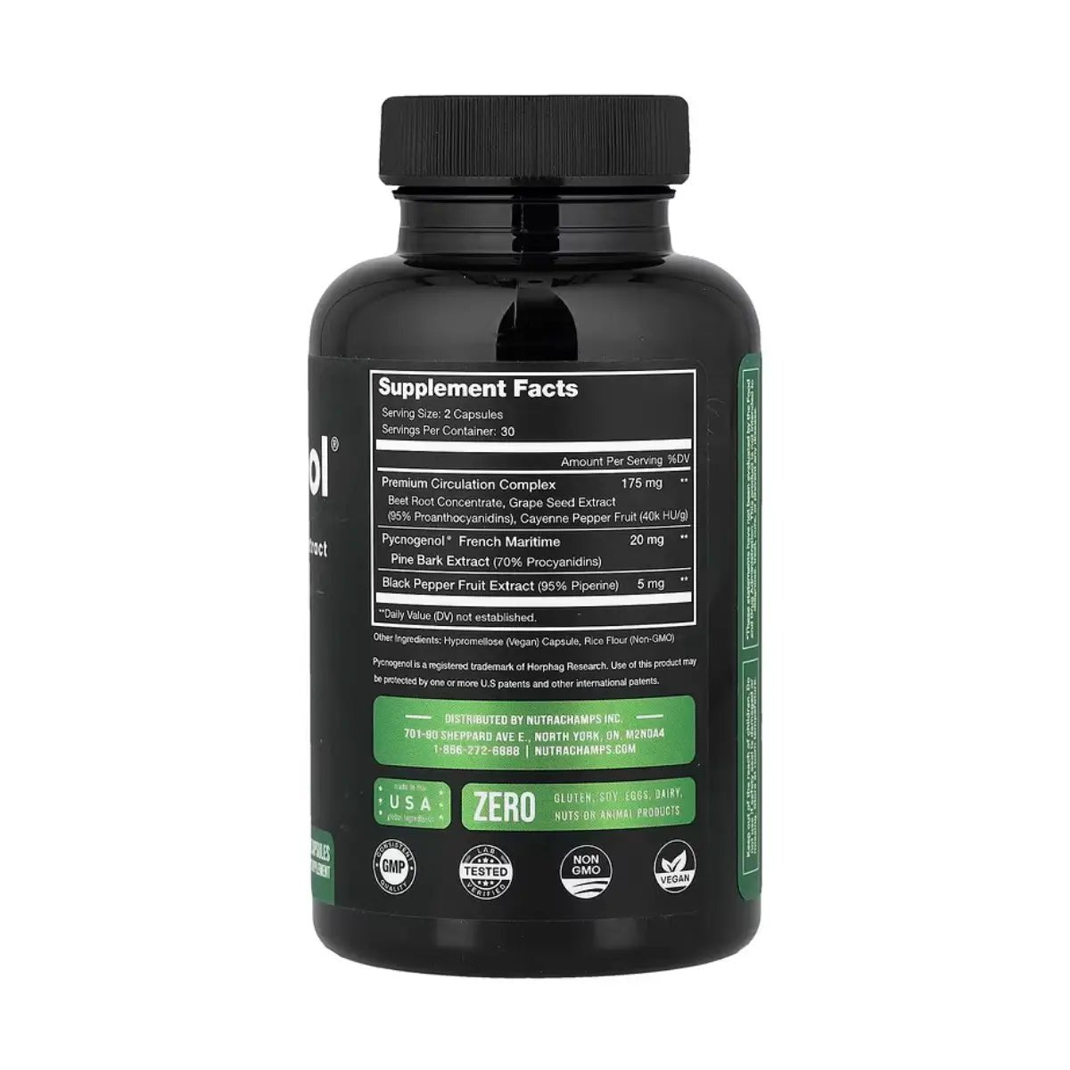 Nutrachamps® Pycnogenol 200mg 60 Cápsulas - Hi Vitamins