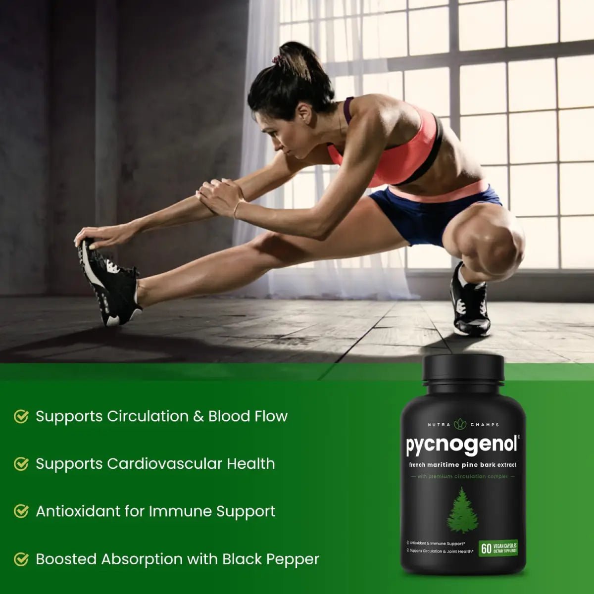 Nutrachamps® Pycnogenol 200mg 60 Cápsulas - Hi Vitamins