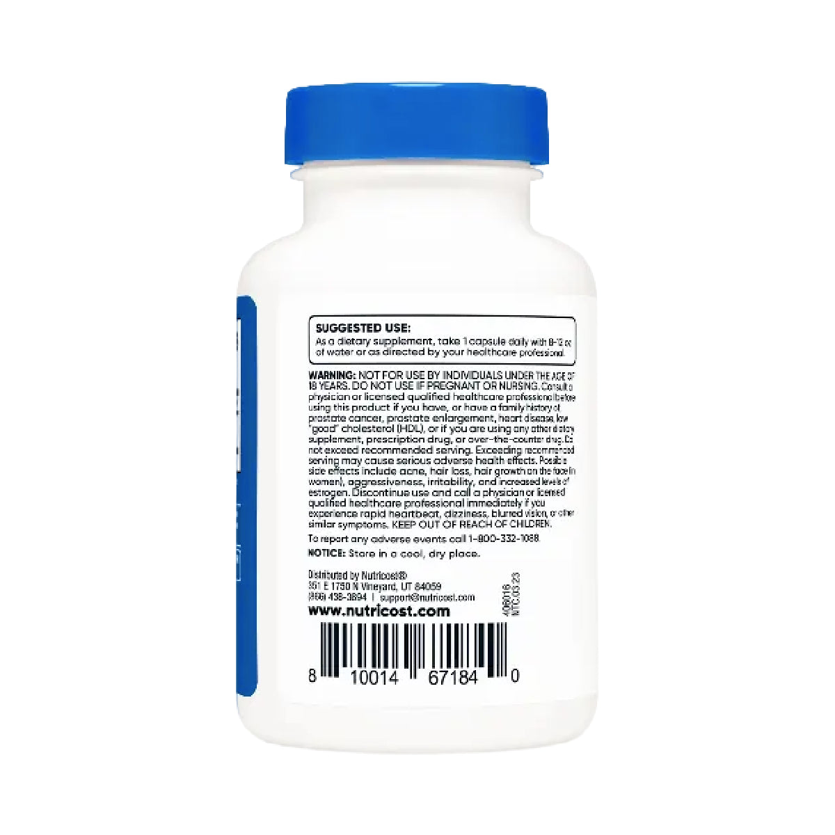 Nutricost DHEA 50 mg 120 Cápsulas Dehidroepiandrosterona Apoyo Hormonal y Bienestar General