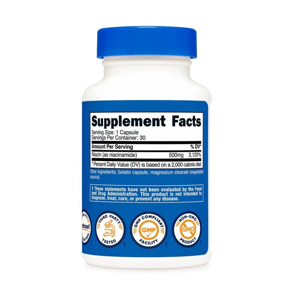 Nutricost Niacinamida con Vitamina B3 500 Mg 30 Cápsulas - Hi Vitamins