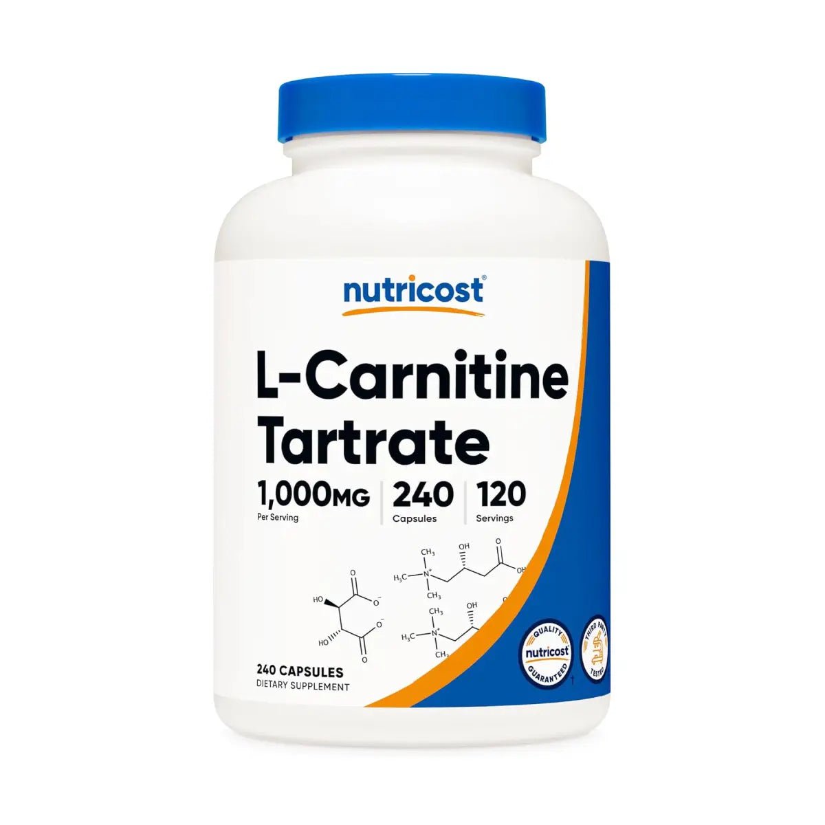 Nutricost Tartrato de L - Carnitina 1000 Mg 240 Cápsulas - Hi Vitamins