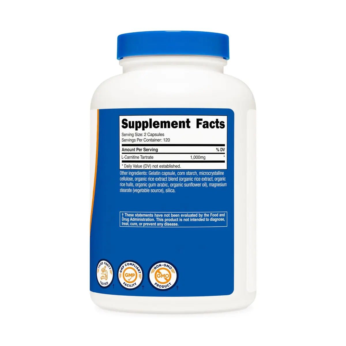 Nutricost Tartrato de L - Carnitina 1000 Mg 240 Cápsulas - Hi Vitamins