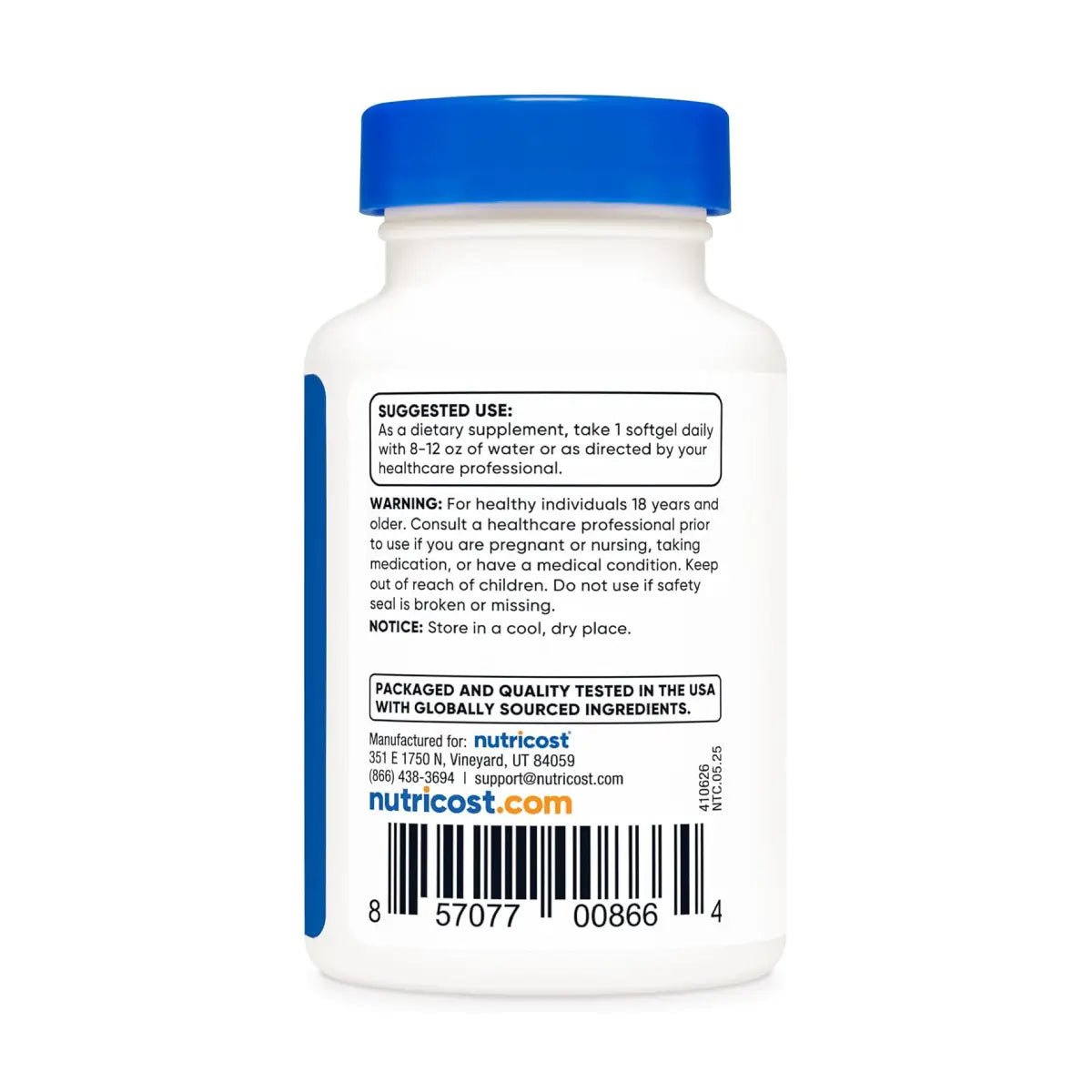 Nutricost Vitamina K2 (MK7) 100 Mcg + Vitamina D3 5000 IU 120 Softgels - Hi Vitamins