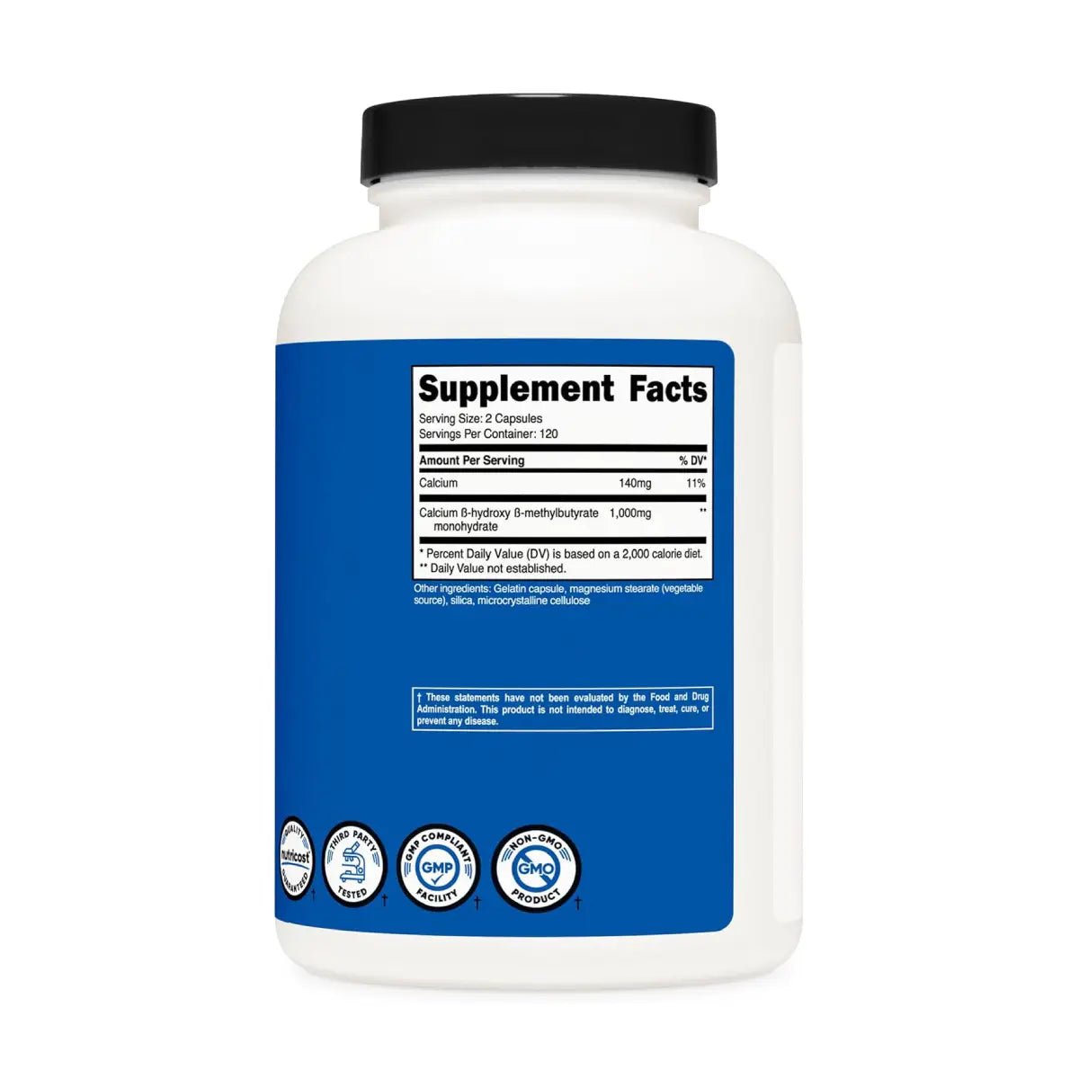 Nutricost® HMB Beta Hidroxi Beta Metilbutirato 1000 mg 240 Cápsulas - Hi Vitamins