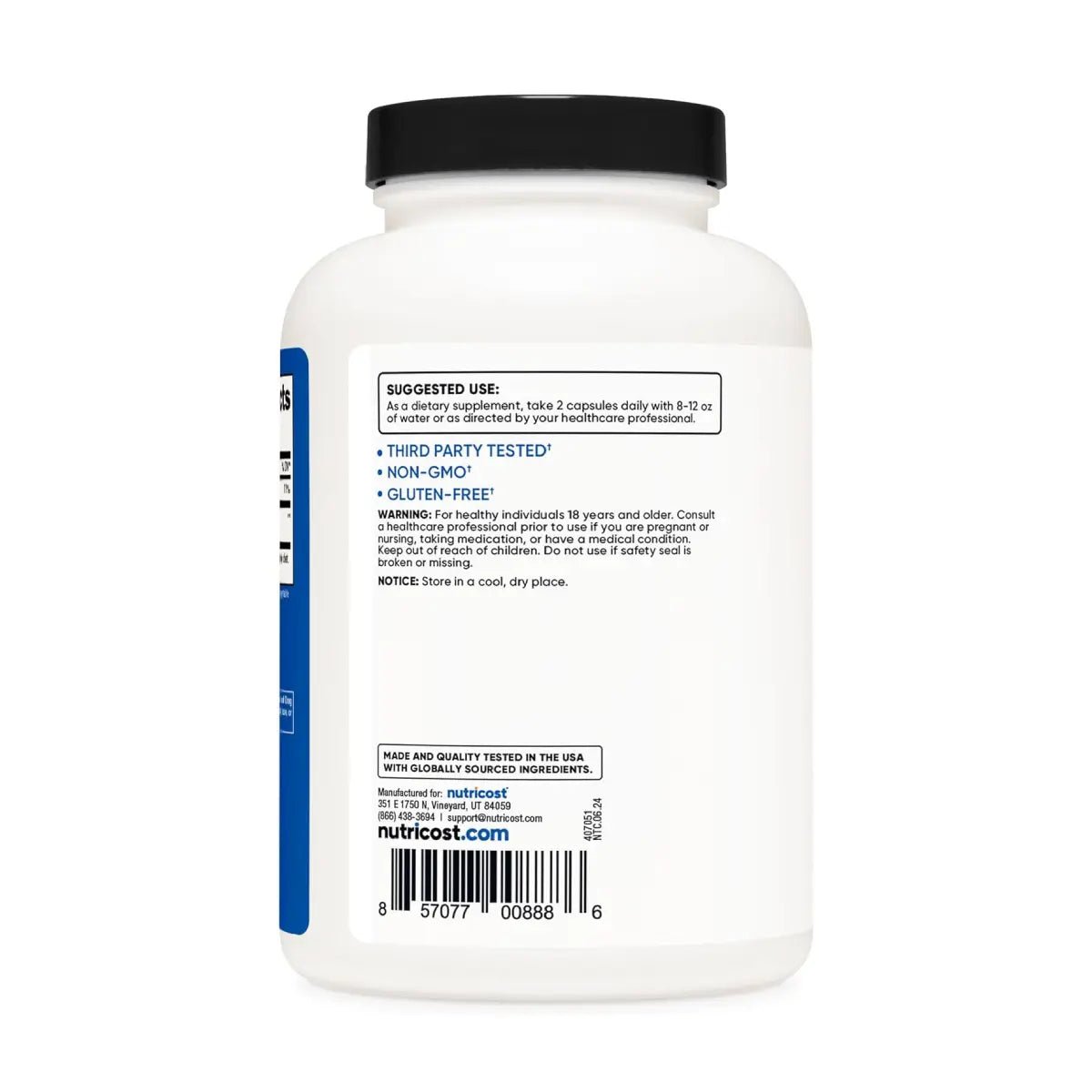 Nutricost® HMB Beta Hidroxi Beta Metilbutirato 1000 mg 240 Cápsulas - Hi Vitamins