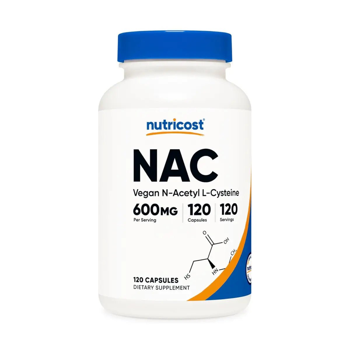 Nutricost® N - Acetil L - Cisteína (NAC) 600 mg 120 Cápsulas - Hi Vitamins