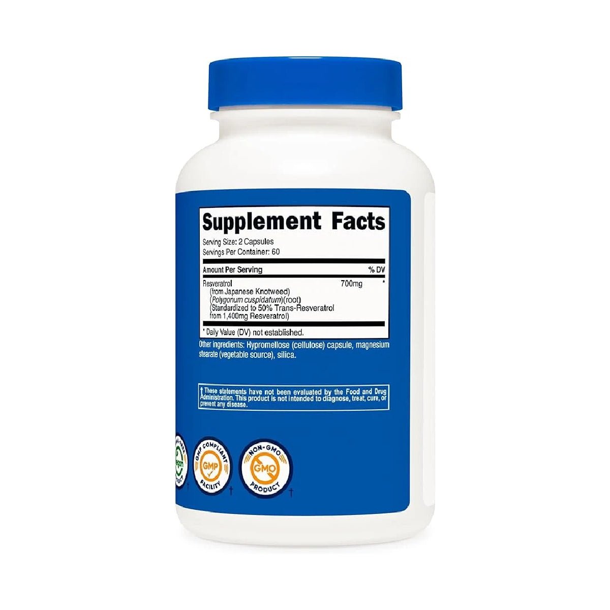 Nutricost® Resveratrol 700 Mg 120 Cápsulas - Hi Vitamins