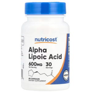 NUTRICOST ALPHA LIPOIC ACID 600 MG 30 SERVINGS 60 CAPSULES