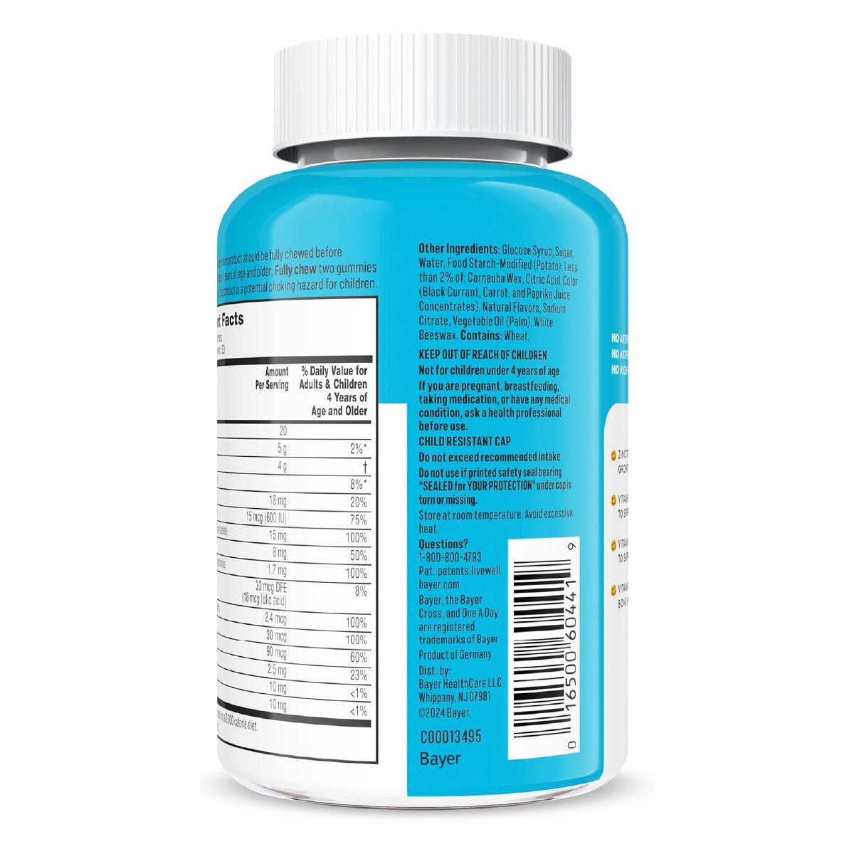 One A Day Multivitamínico Infantil con Vitaminas y Zinc 60 gomitas - Hi Vitamins
