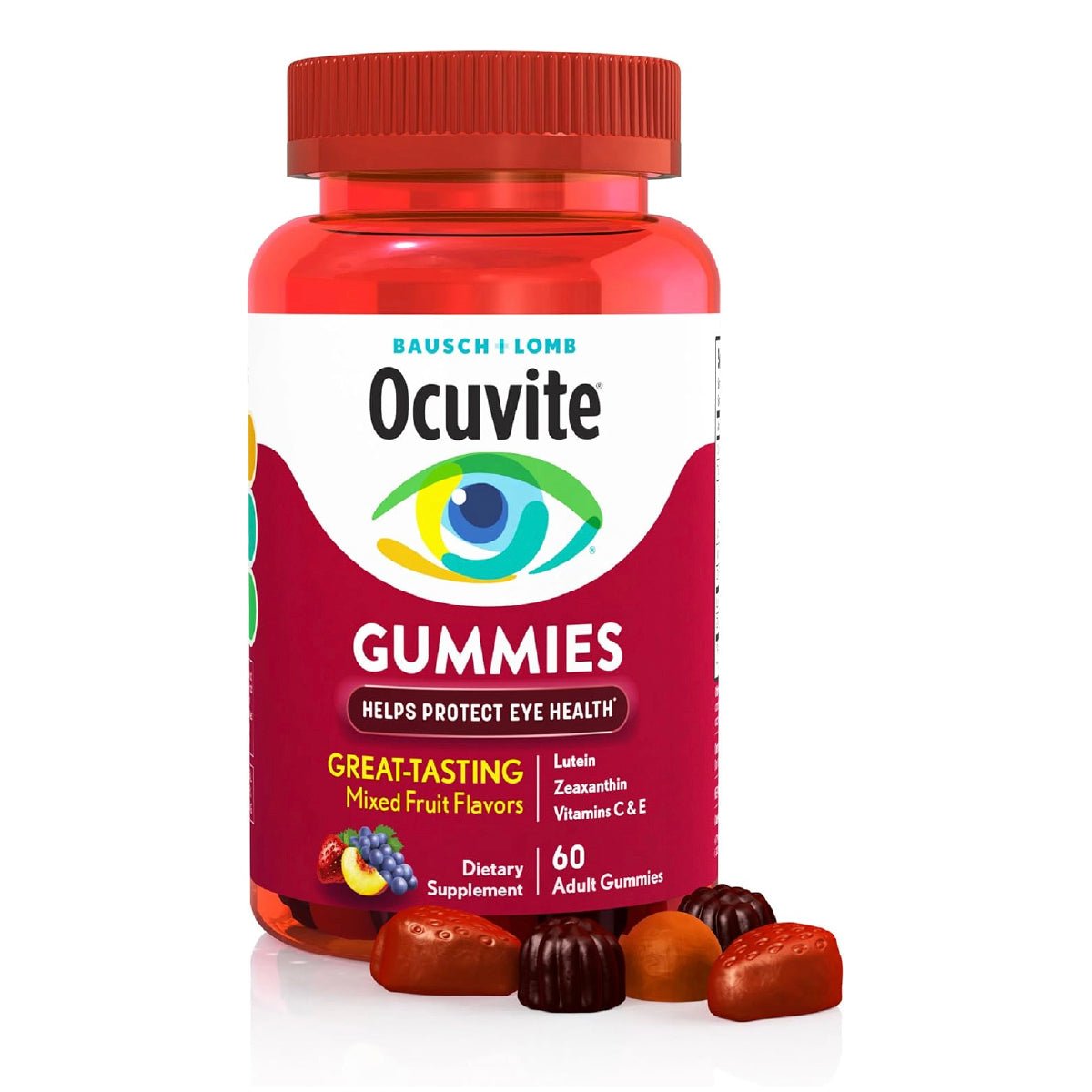 Bausch + Lomb Ocuvite 60 Gomitas para Salud Ocular Apoyo Visión - Hi Vitamins