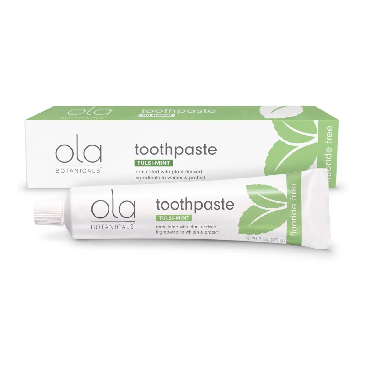 Ola Botanicals Toothpaste 3 oz Pasta Dental Natural Sin Fluor con Tulsi y Menta - Hi Vitamins