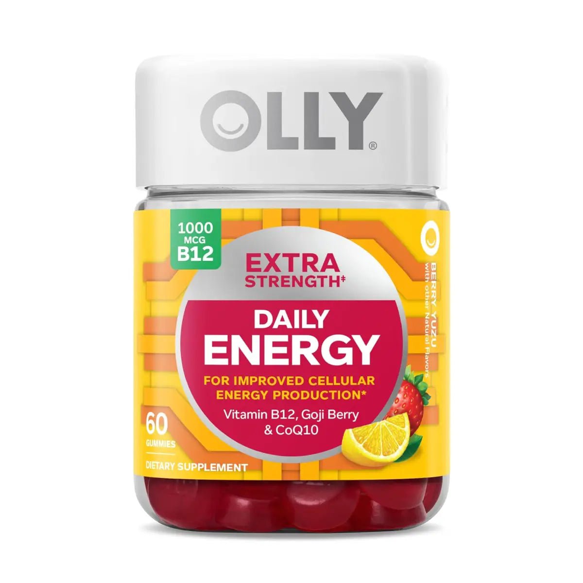 OLLY Extra Strength Energía Diaria 60 Gomitas Berry Yuzu - Hi Vitamins