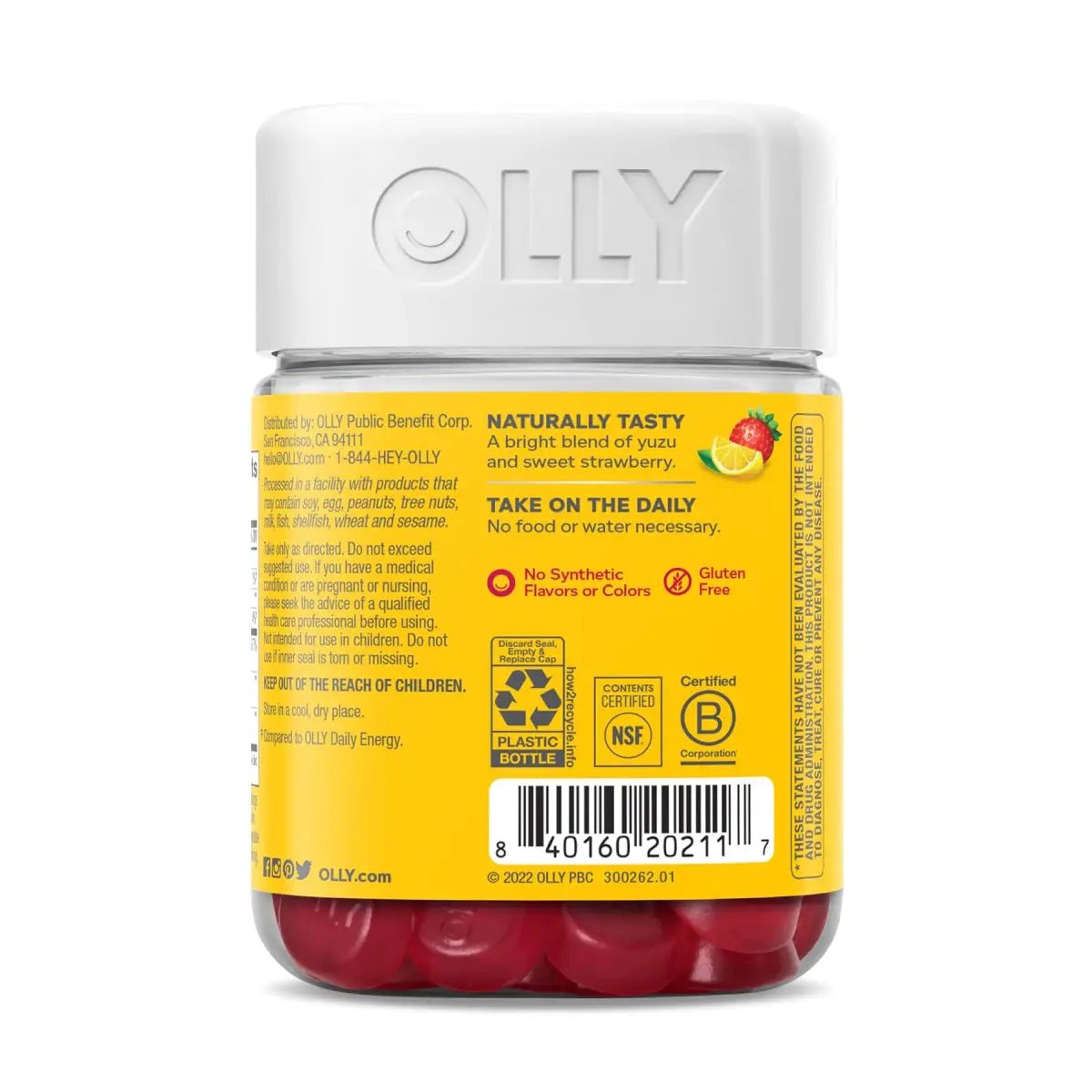 OLLY Extra Strength Energía Diaria 60 Gomitas Berry Yuzu - Hi Vitamins