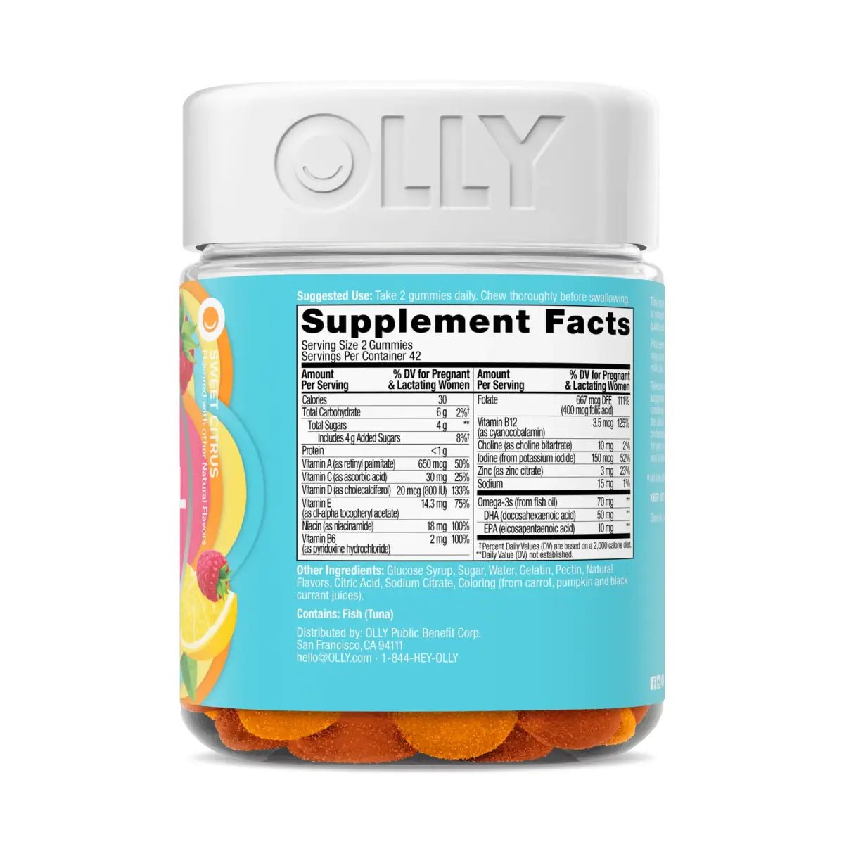 OLLY Gomitas Prenatales Esenciales Ácido Fólico + Vitamina D + DHA 84 gomitas - Hi Vitamins