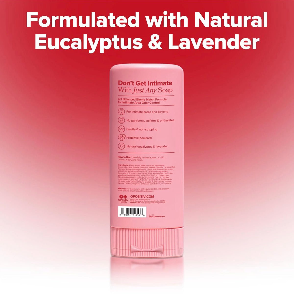 O Positiv Health URO Lavado Íntimo con pH Equilibrado y Probióticos 200 ml Apoyo Frescura y Bienestar Íntimo - Hi Vitamins