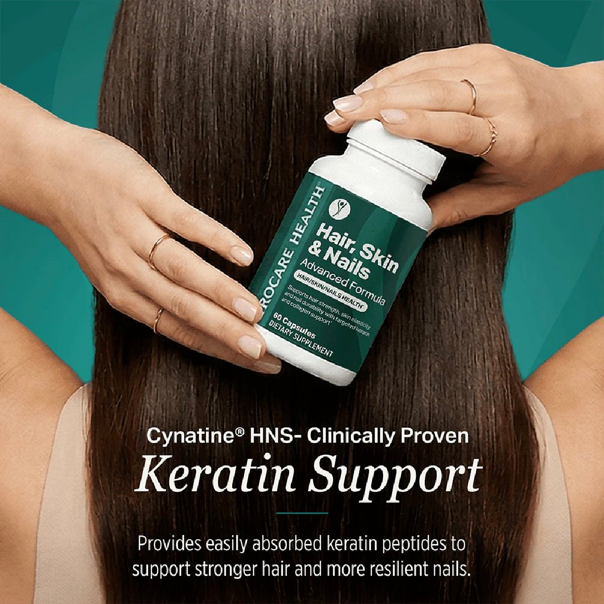 ProCare Health Hair, Skin, Nails 60 Cápsulas Biotina, Queratina y Aminoácidos - Hi Vitamins
