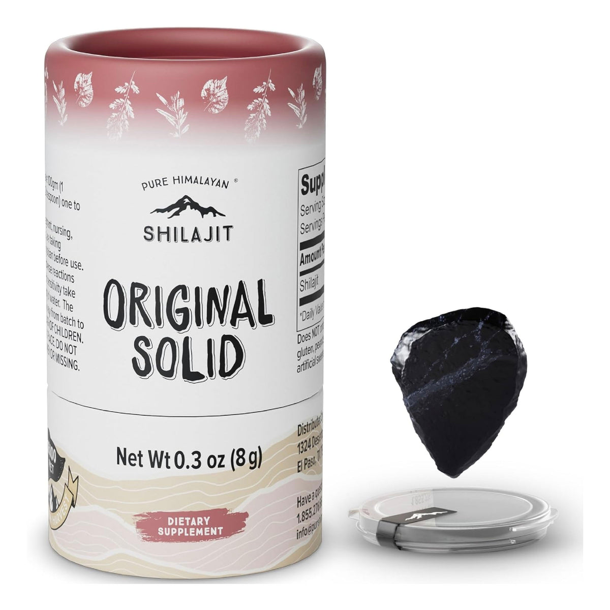 Pure Himalayan Shilajit Resina Sólida Original 8 g Ácido Fúlvico y 85+ Minerales Traza Apoyo Energía y Vitalidad