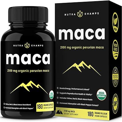 Nutra Champs Maca 2100 Mg 180 Cápsulas - Hi Vitamins