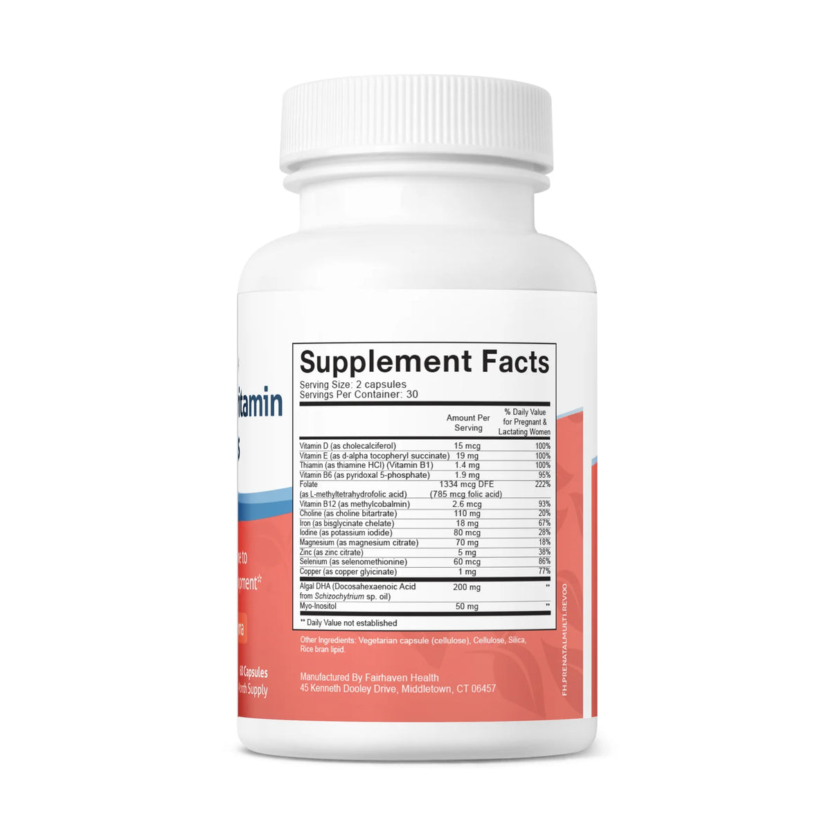 Fairhaven Health Multivitamínico Prenatal Essentials 60 Cápsulas - Hi Vitamins