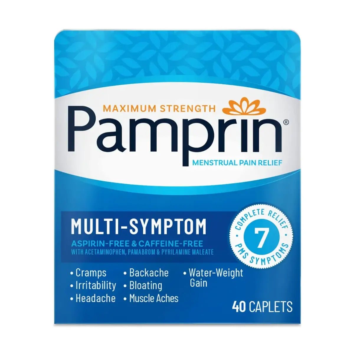 Pamprin® Alivio a Múltiples Síntomas del SPM 40 Comprimidos - Hi Vitamins