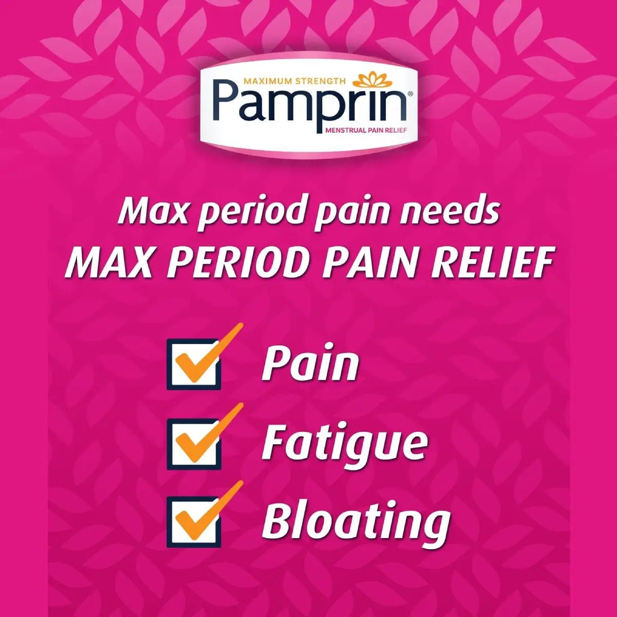 Pamprin® Alivio al Dolor Intenso + Energía 24 Comprimidos - Hi Vitamins