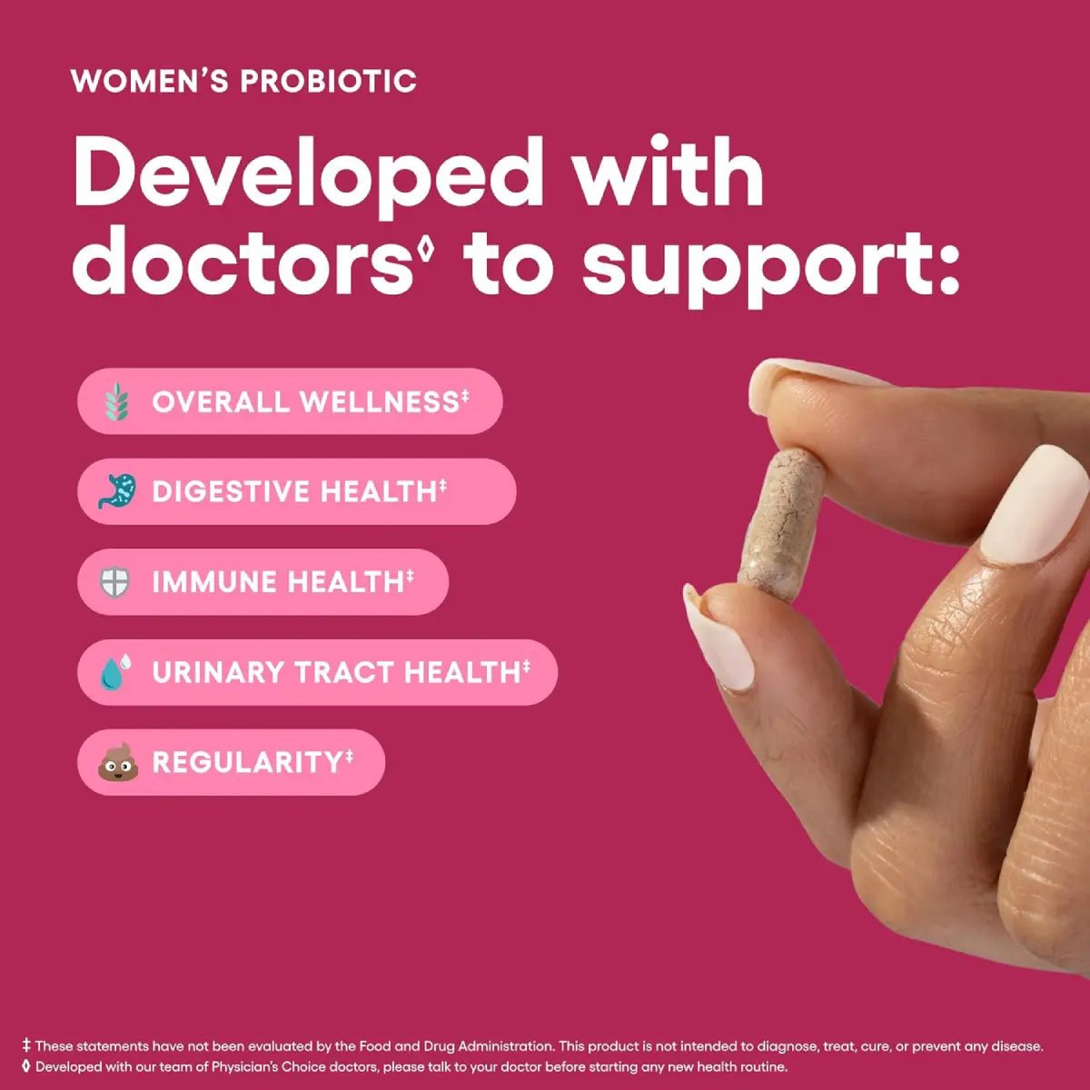 Physician’s Choice Probióticos para Mujeres 50 Billion UFC 30 Cápsulas - Hi Vitamins