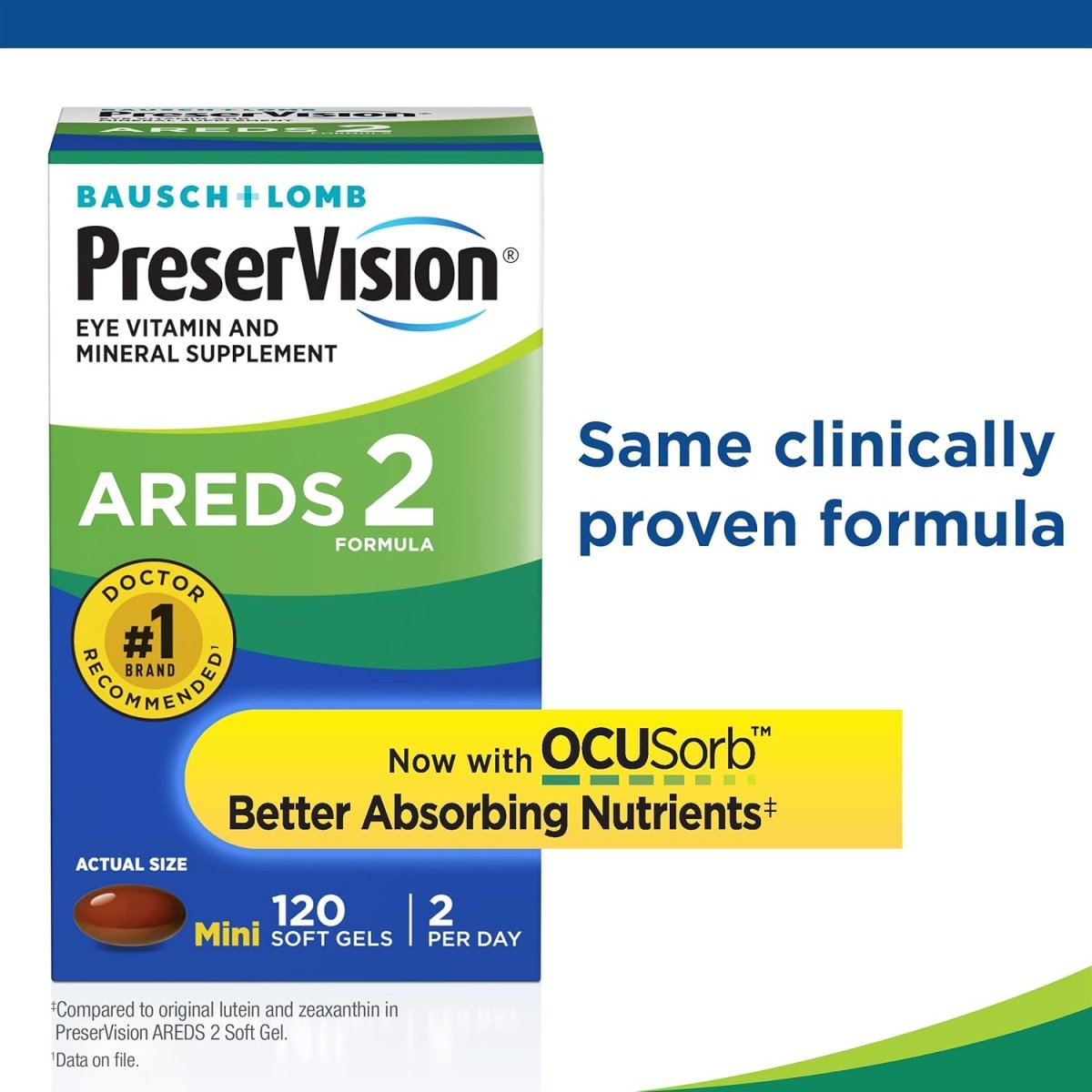 Preservision Areds 2 120 Mini Softgels - Hi Vitamins