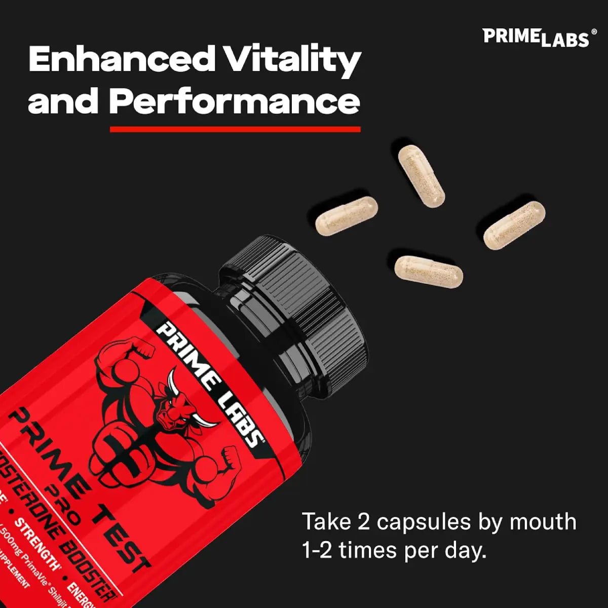 Prime Labs® Prime Test Pro 5000 Mg 60 Cápsulas - Hi Vitamins