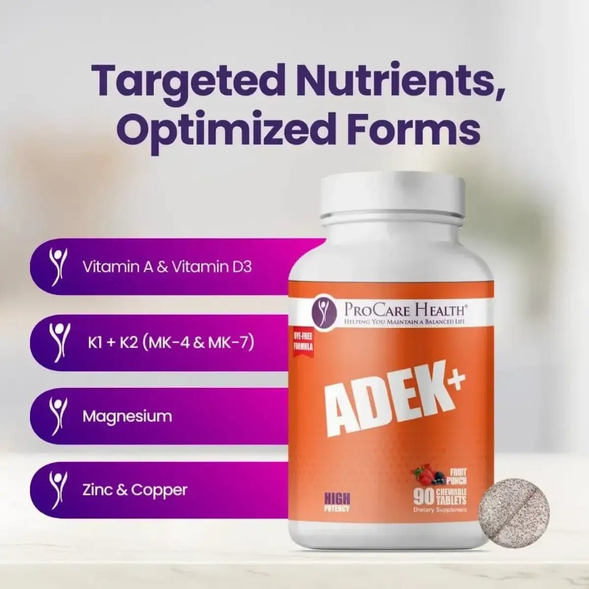ProCare Health ADEK Plus 90 Cápsulas Alta Absorción - Hi Vitamins