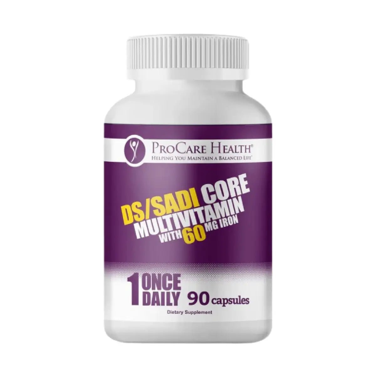 ProCare Health DS/SADI Core Multivitamínico 60 mg Iron 90 Cápsulas - Hi Vitamins