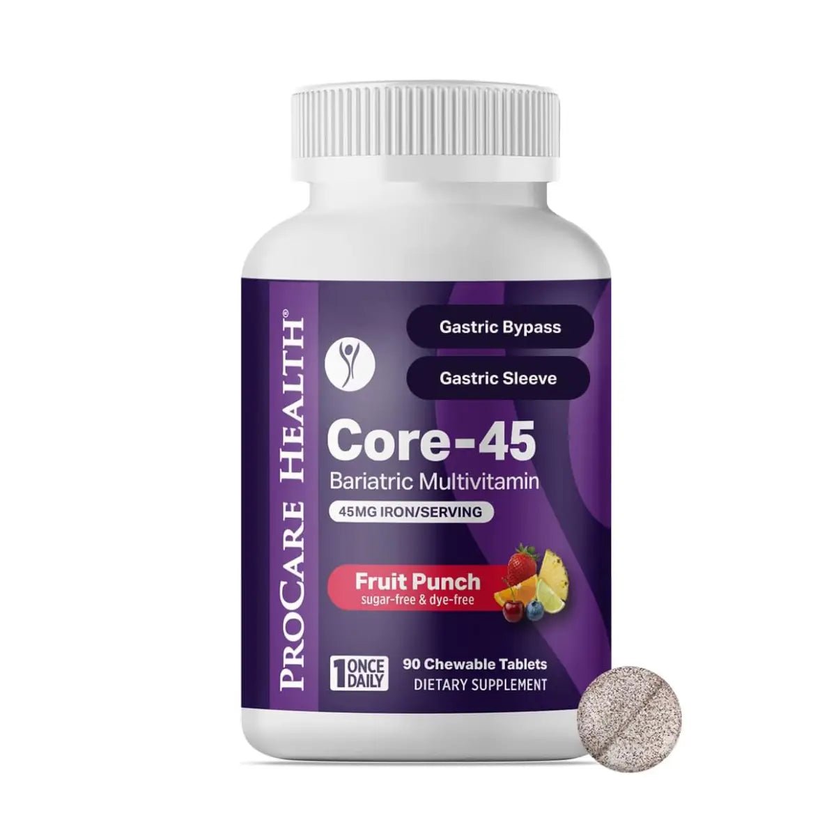ProCare Health Multivitamínico Bariátrico 45 mg Iron 30 Chews sabor Ponche de frutas - Hi Vitamins