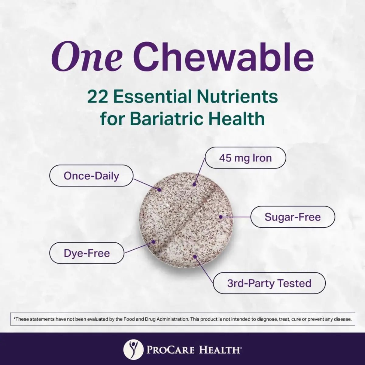 ProCare Health Multivitamínico Bariátrico 45 mg Iron 30 Chews sabor Ponche de frutas - Hi Vitamins