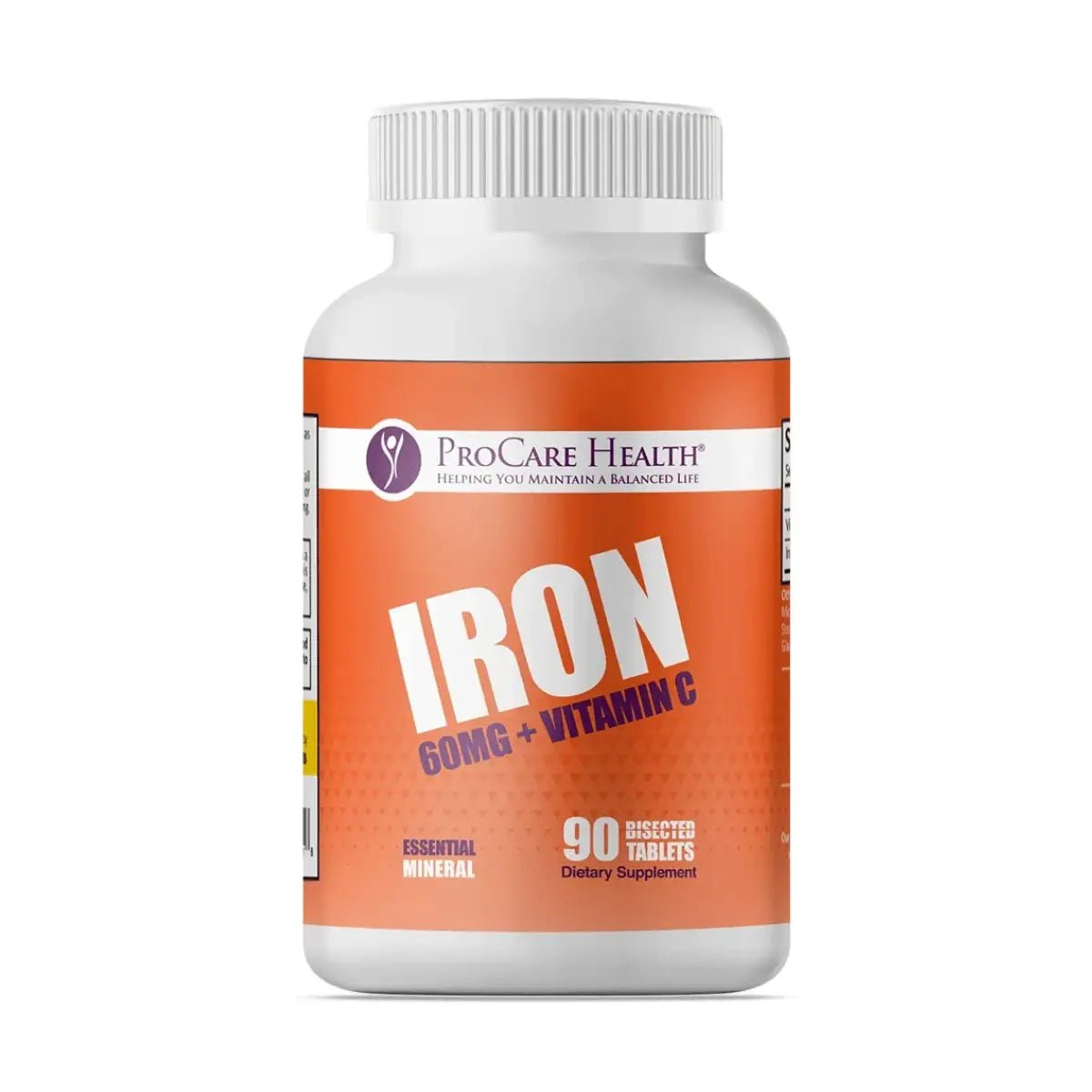 ProCare Health® Hierro 60 mg + Vitamina C 90 Tabletas - Hi Vitamins