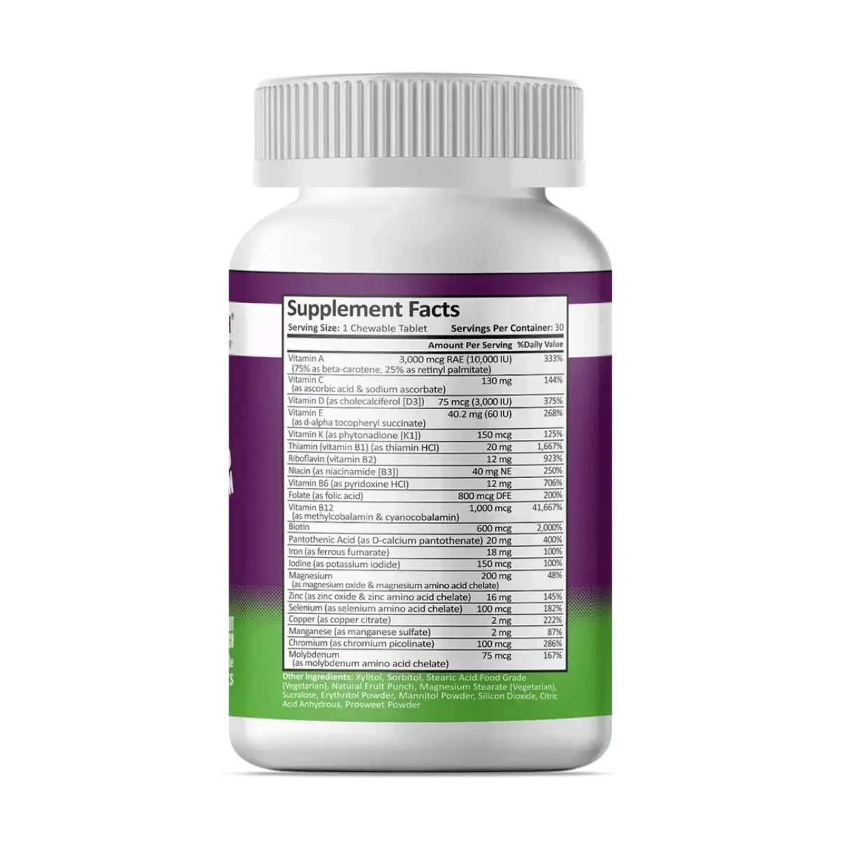 ProCare Health® Multivitamínico Bariátrico 30 Tabletas Masticables Sabor Fruit Punch - Hi Vitamins