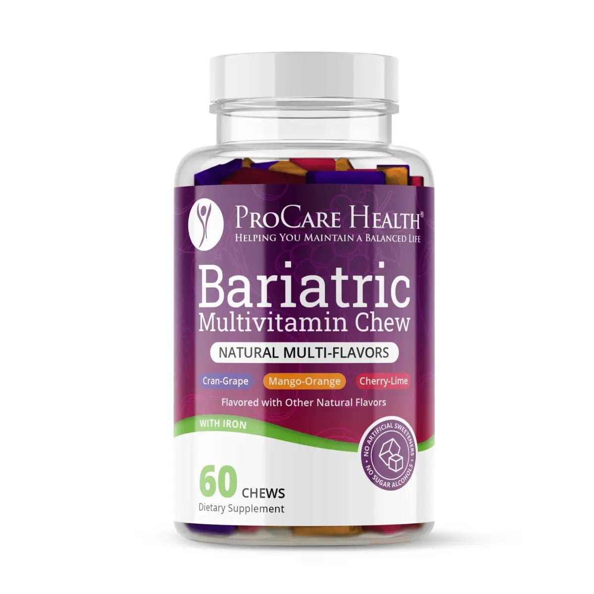 ProCare Health® Multivitamínico Bariátrico 60 Masticable Sabor Mixto con Hierro 22.5 mg - Hi Vitamins