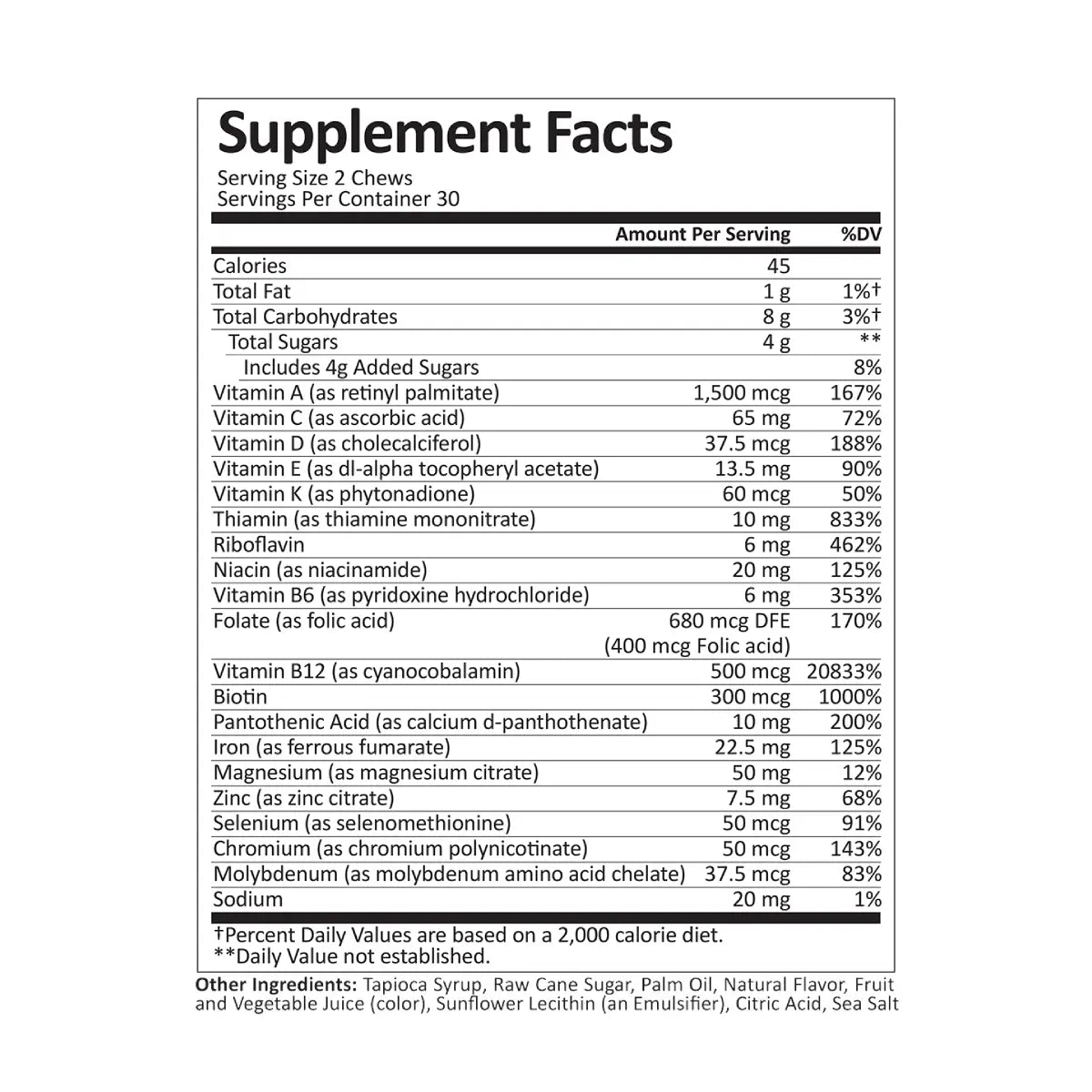 ProCare Health® Multivitamínico Bariátrico 60 Masticable Sabor Mixto con Hierro 22.5 mg - Hi Vitamins