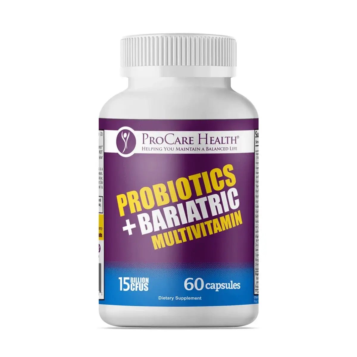 ProCare Health® Multivitamínico Bariátrico + Probióticos 15 Billion CFU 60 Cápsulas - Hi Vitamins