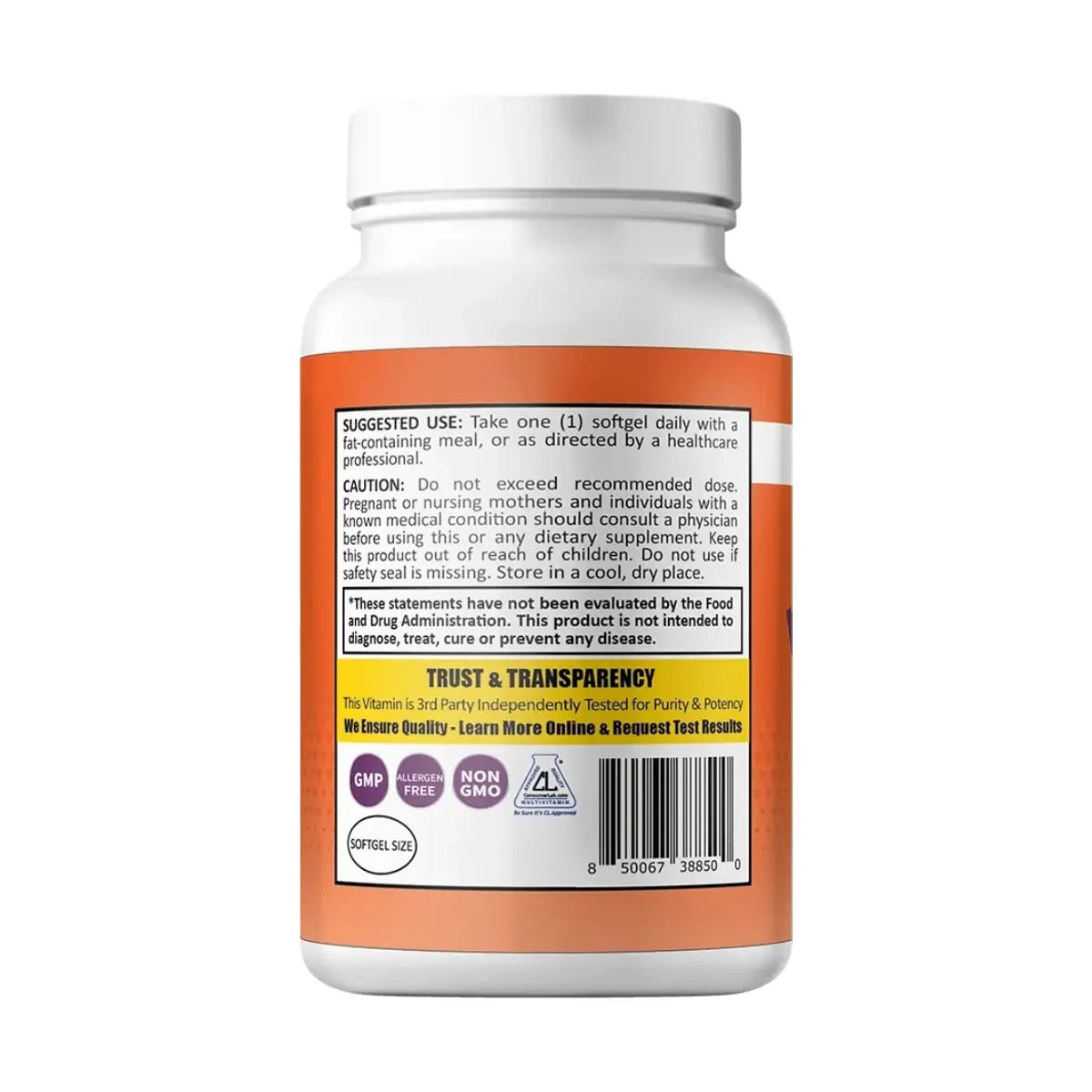 ProCare Health® Vitamina D3 5,000 UI 180 Softgels - Hi Vitamins