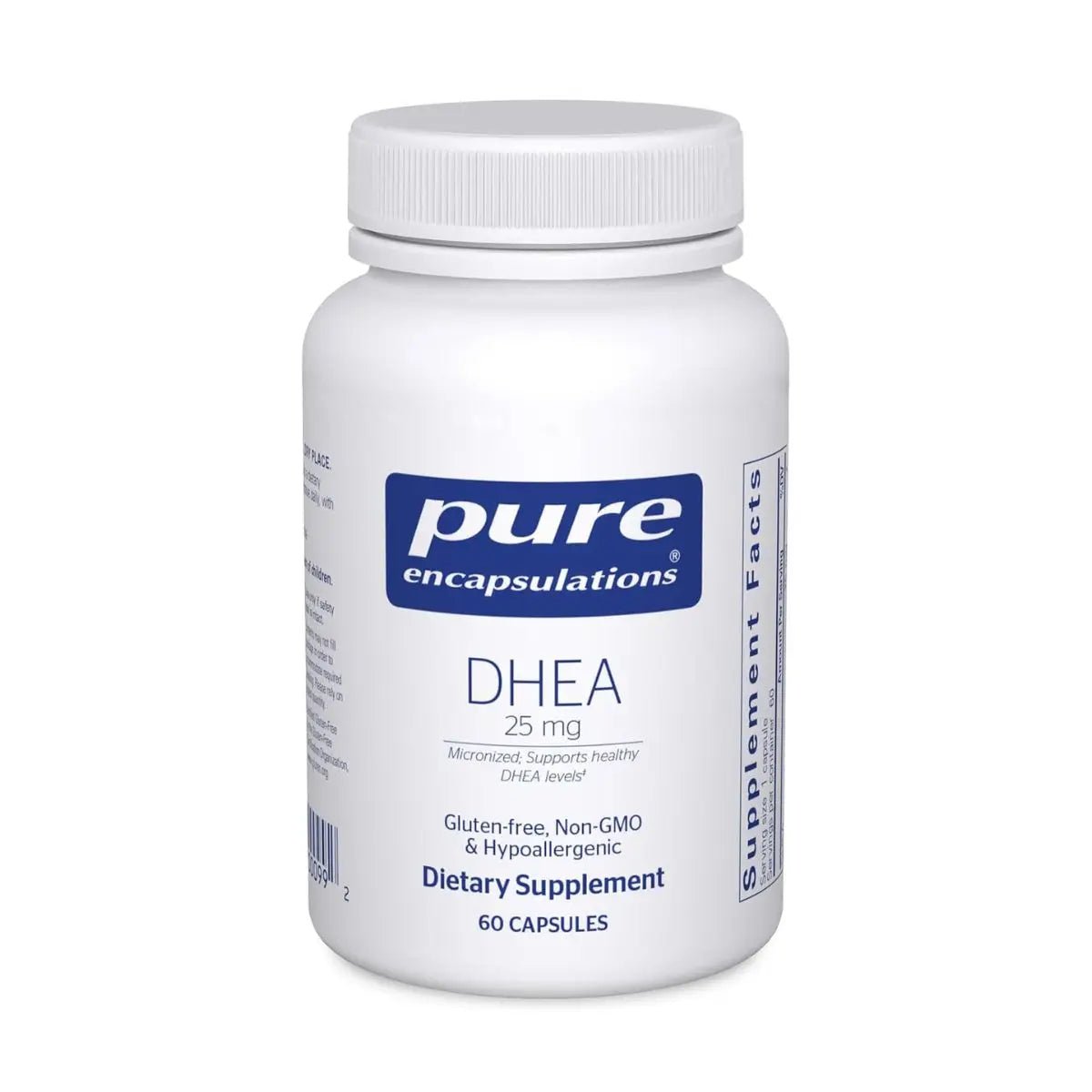 Pure Encapsulations DHEA 25 mg 60 Cápsulas Apoyo Hormonal y Bienestar General - Hi Vitamins