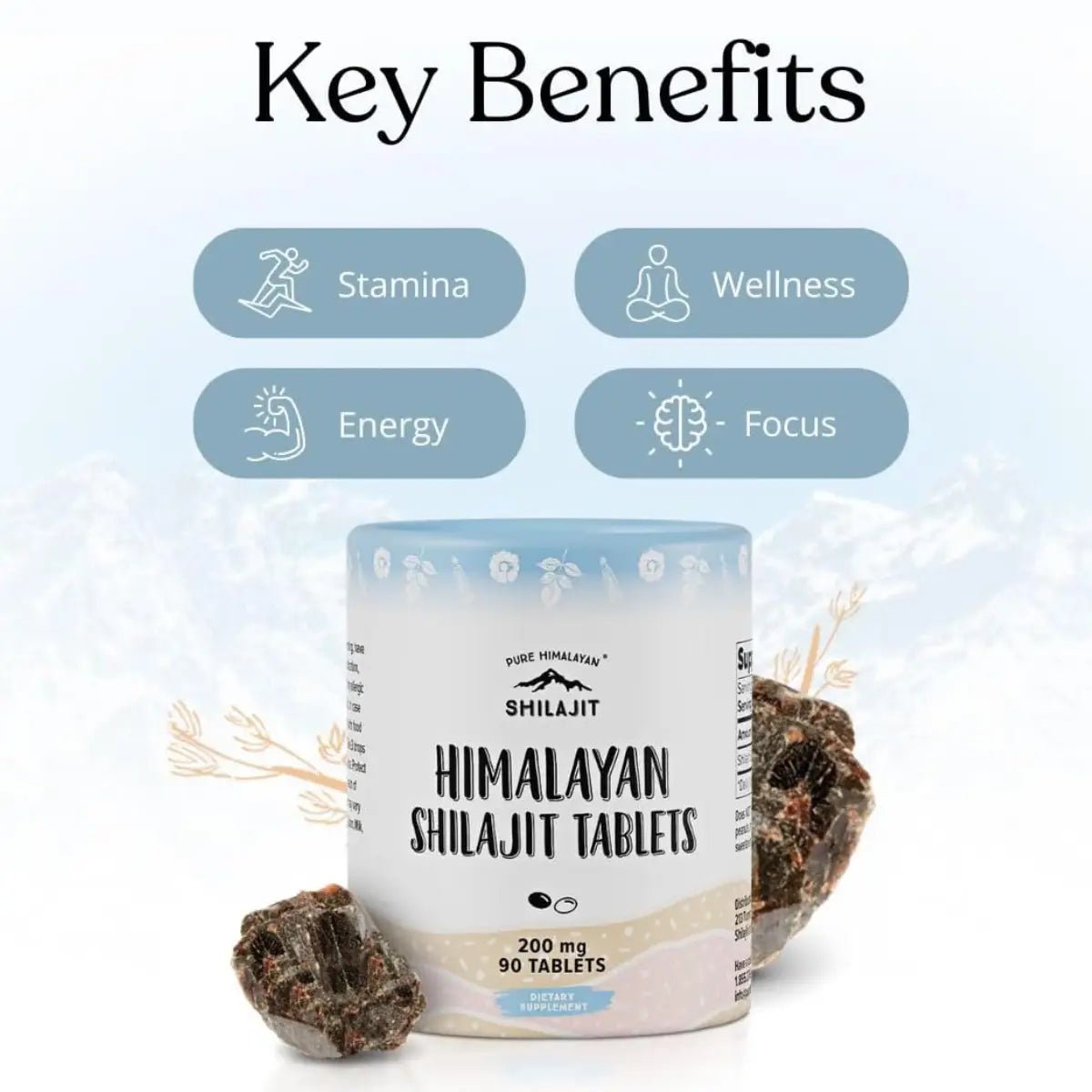 Pure Himalayan® Himalayan Shilajit 90 Tabletas - Hi Vitamins