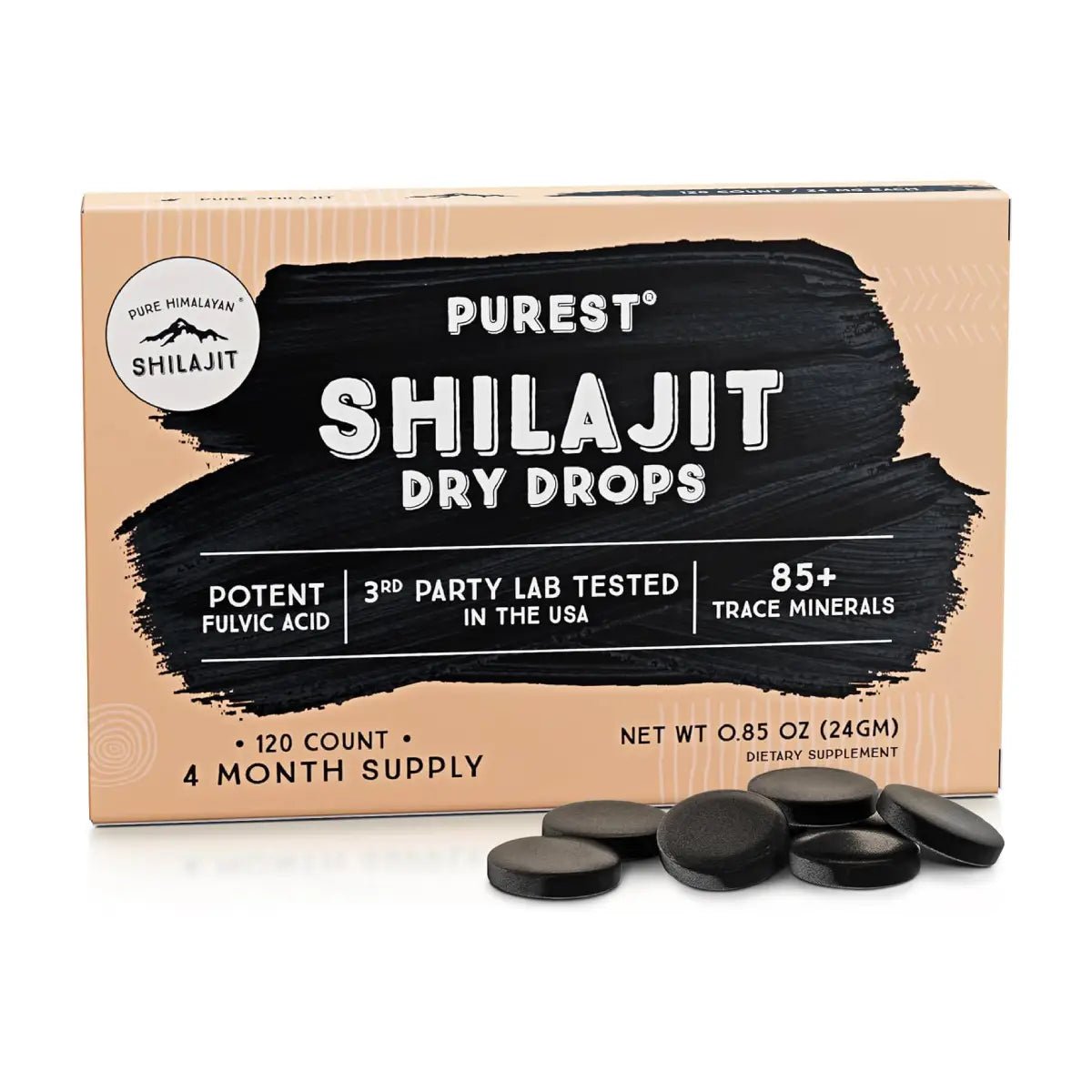 Pure Himalayan® Shilajit Dry Drops | Energía Bienestar 120 Tabletas - Hi Vitamins