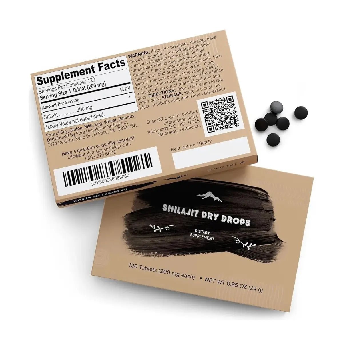 Pure Himalayan® Shilajit Dry Drops | Energía Bienestar 120 Tabletas - Hi Vitamins
