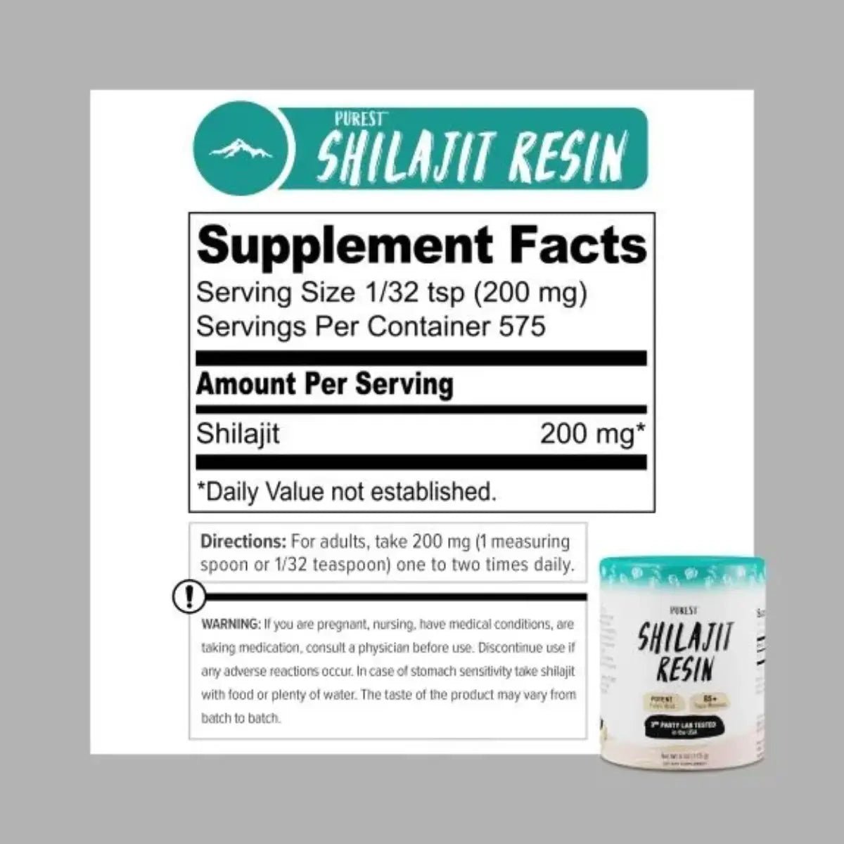 Pure Himalayan® Shilajit Resina 1,06 Oz (30g) | Energía y Vitalidad - Hi Vitamins