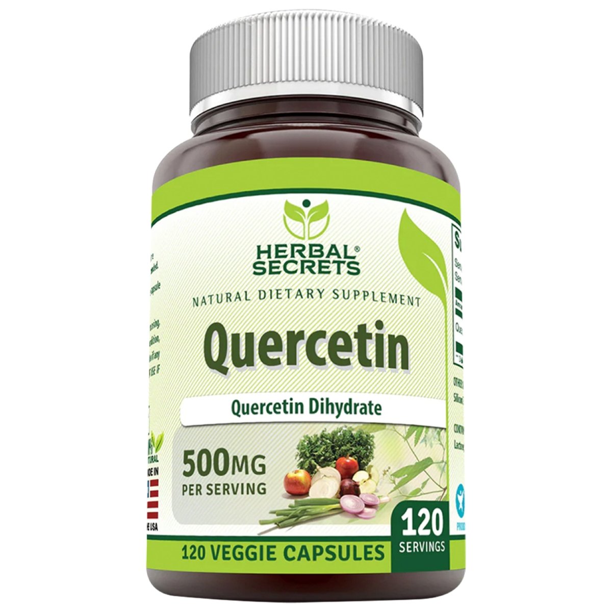 Herbal Secrets® Quercetina 500mg 120 Cápsulas - Hi Vitamins