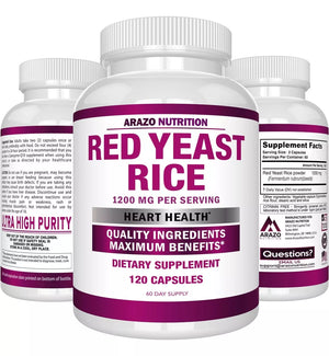 ARAZO NUTRITION RED YEAST RICE 1200 MG 120 CAPSULAS